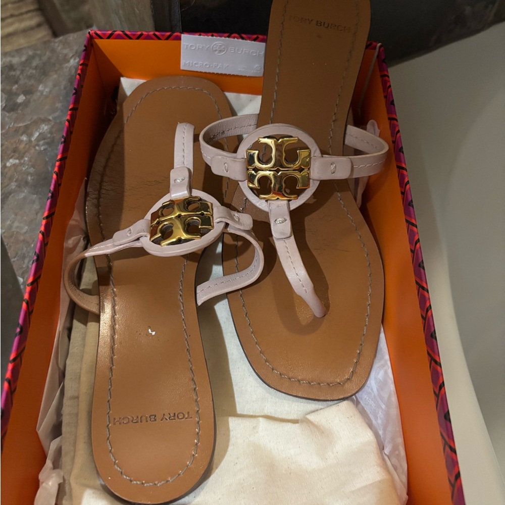 Tory Burch Mini Miller Leather Thong